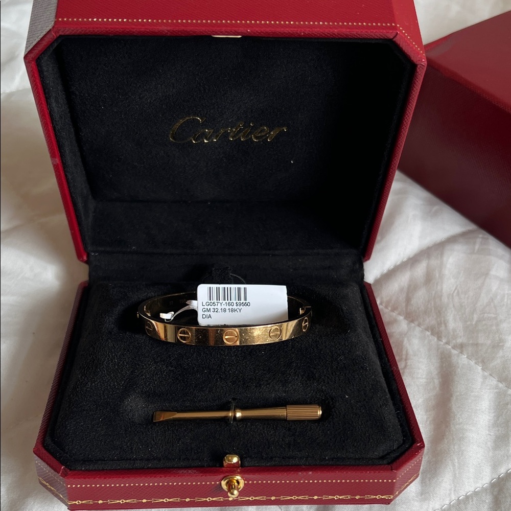 Cartier Gold Screw Love Bracelet Size 17